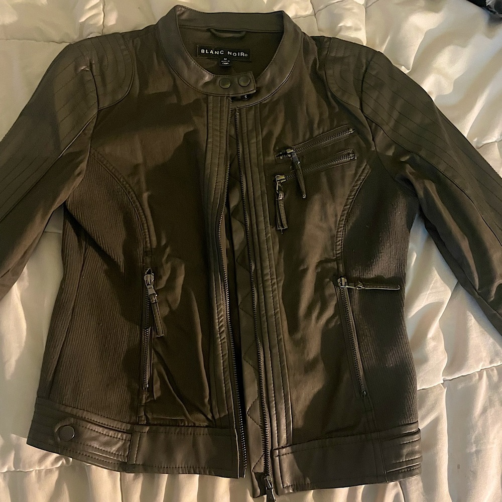 Olive Green Medium Leather Jacket